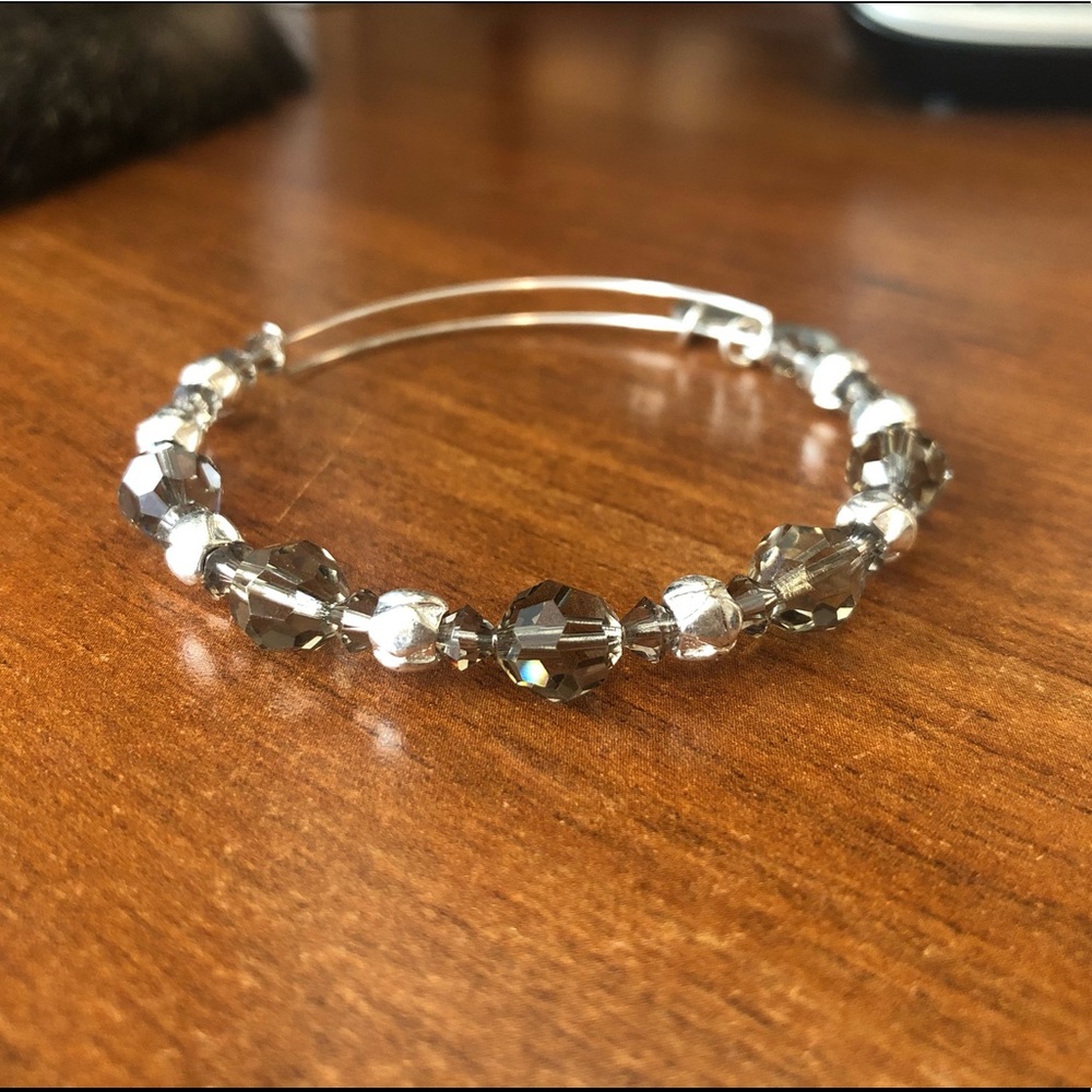 Silver SWAROVSKI Alex and ani beaded bracelet